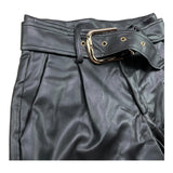 MARC ELLIS short tinta unita in ecopelle Nero per Bambina JMJSO00232 NERO MARC ELLIS 