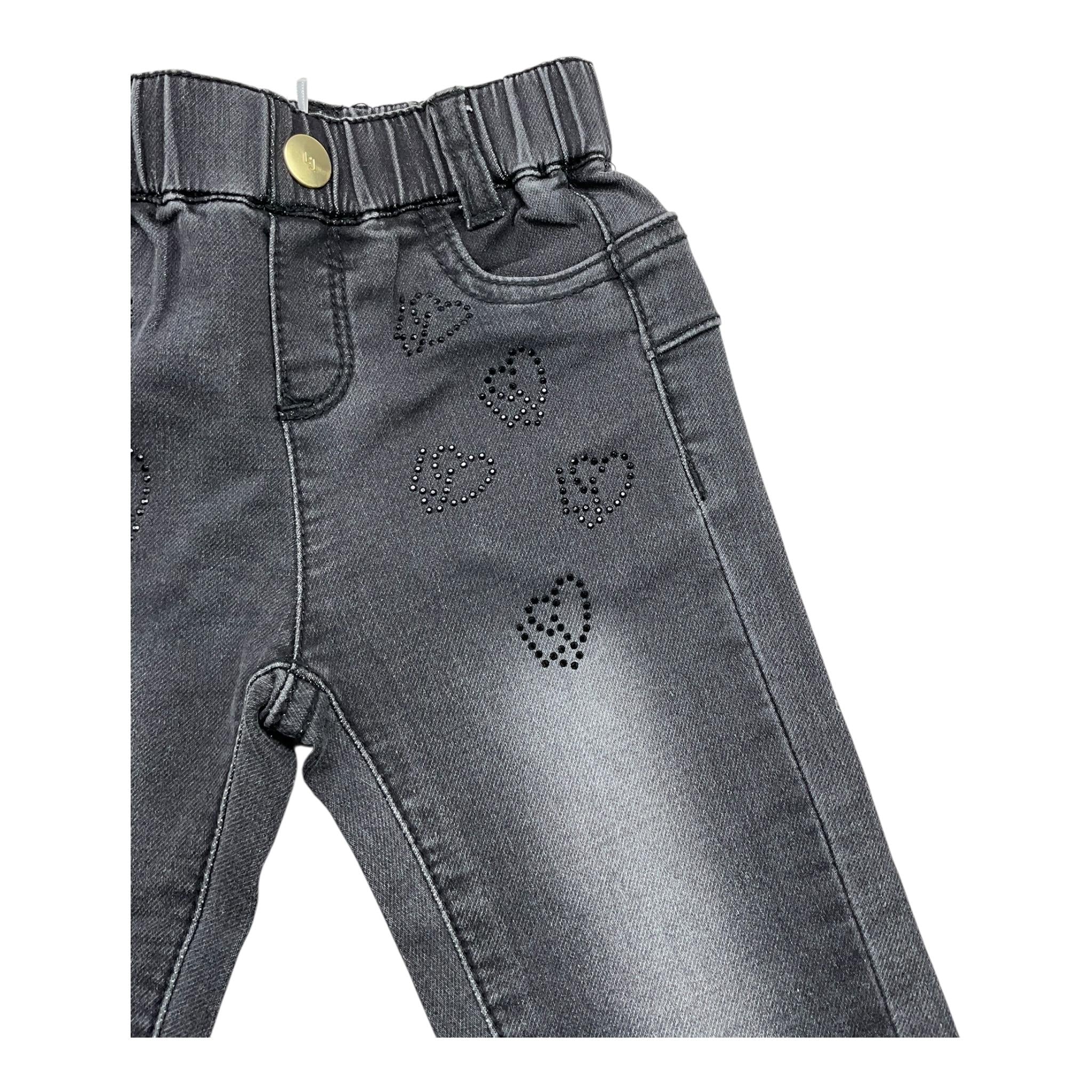 LIU JO jeans tinta unita con elastico in vita Nero per Neonata HF4017X NERO LIU JO 