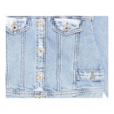 Patrizia Pepe Giubbino In Denim Tinta Unita con Bottoni per Bambina 7O0038 AZZURRO PATRIZIA PEPE 