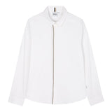 Boss Camicia Manica Lunga Tinta Unita con Logo per Bambino J52010 BIANCO BOSS 