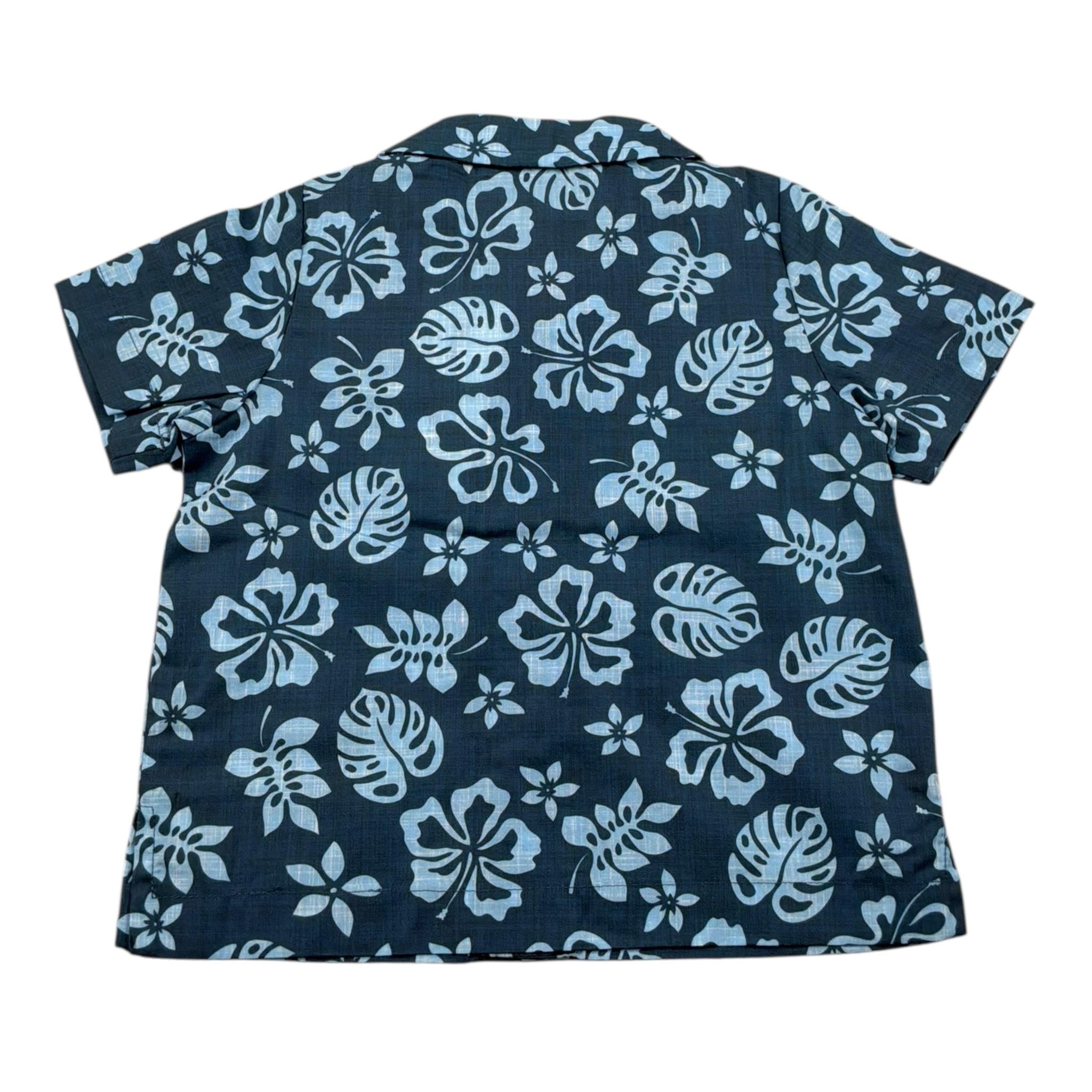 Zhoe & Tobiah Camicia Mezza Manica Tinta Unita Stampa Fantasia per Neonato WI1BN BLU ZHOE & TOBIAH 