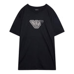 Emporio Armani T-Shirt Girocollo Tinta Unita con Logo per Bambino EB000170 NERO EMPORIO ARMANI 