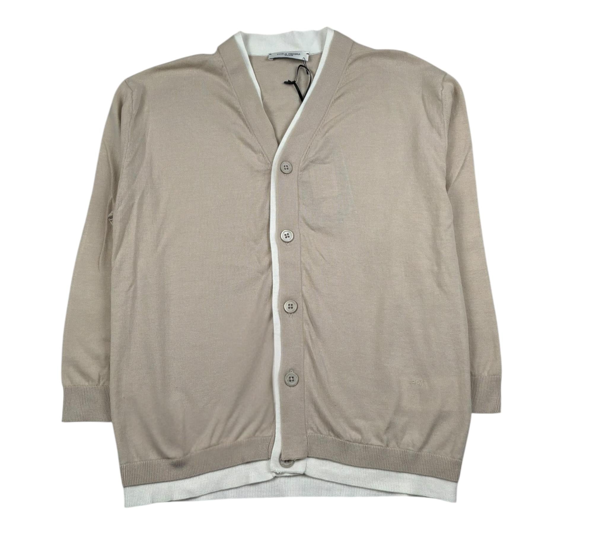 Paolo Pecora Cardigan Tinta Unita Scollo A V per Bambino PP4278 BEIGE PAOLO PECORA 