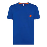 Sun68 T-Shirt Girocollo Tinta Unita con Logo per Bambino T33307 BLU SUN68 