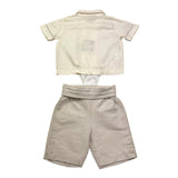 La Stupenderia Completo 2 Pezzi Camicia Modello Body-Bermuda per Neonato CCT77 PANNA LA STUPENDERIA 