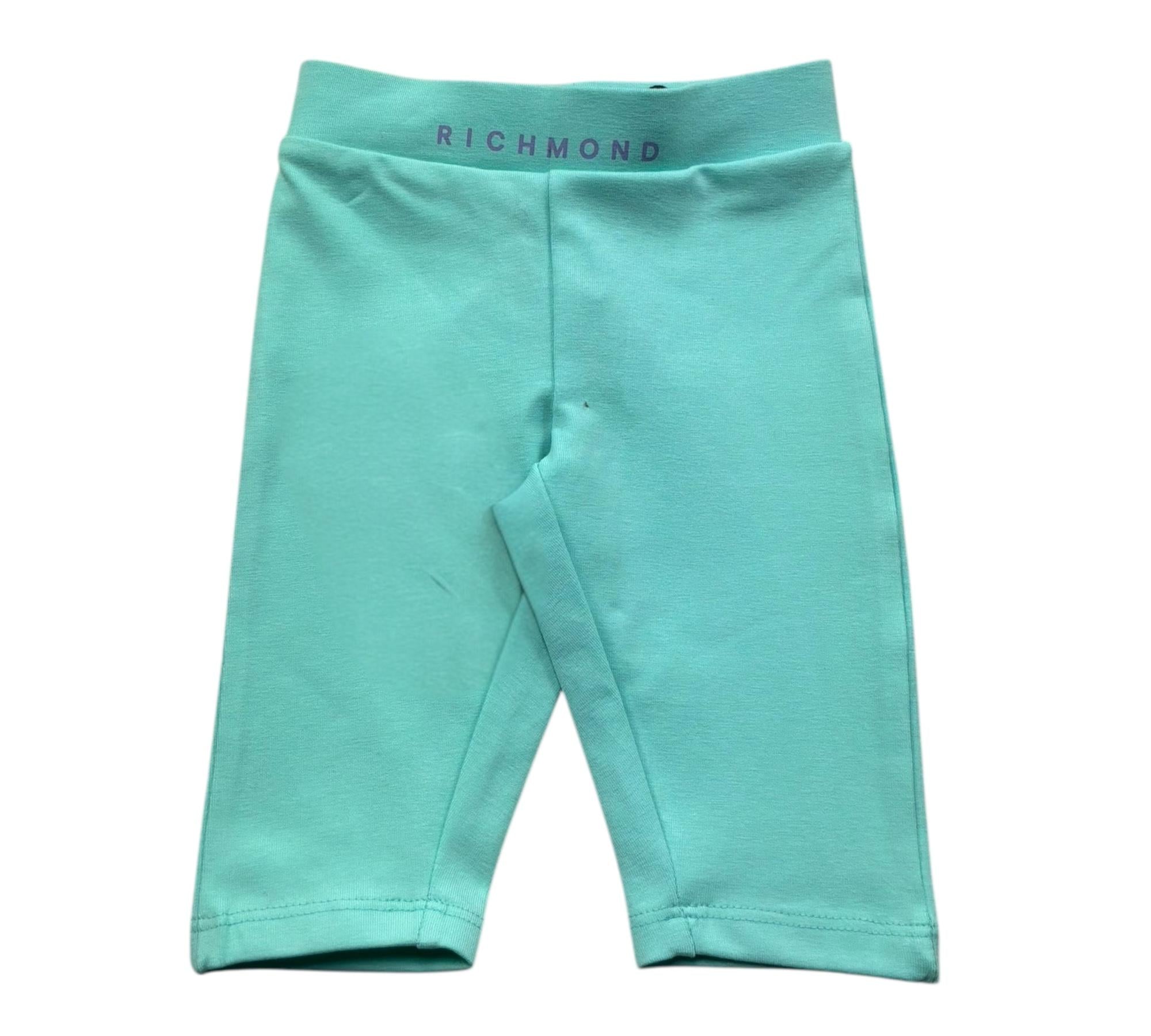 John Richmond Leggins Tinta Unita con Logo per Neonata RIP26086LE VERDE ACQUA JOHN RICHMOND 