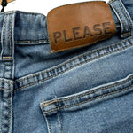 Please Short Tinta Unita con Girovita Regolabile per Bambina RB22010G72 BLU PLEASE 