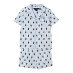 Ralph Lauren Completo 2 Pezzi T-Shirt-Bermuda Bicolore per Bambino 9P0139 BIANCO/AZZURRO RALPH LAUREN 