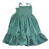 Saint Barth Abito Bretelline Tinta Unita Lurex per Bambina MIKI001 VERDE SAINT BARTH 