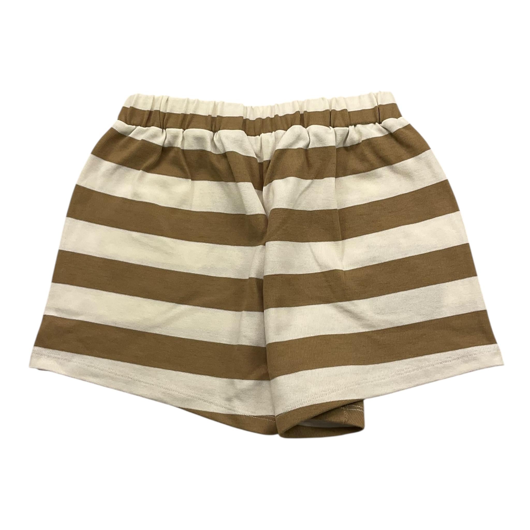 Dou Dou Short Bicolore Fantasia A Righe per Bambina DW6A79 BIANCO/BEIGE DOU DOU 