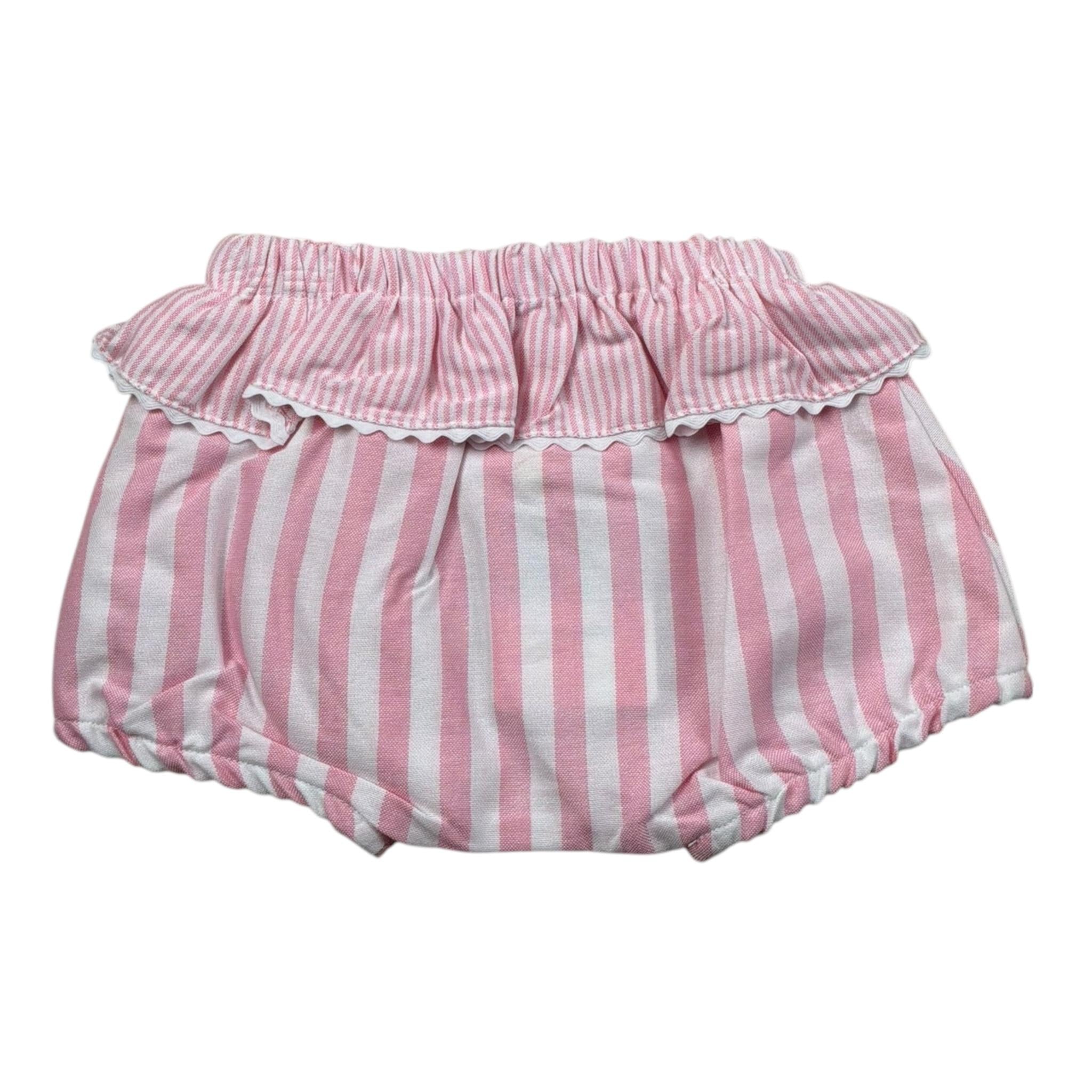 Laranjinha Coulotte Bicolore con Fantasia A Righe per Neonata 92908V5835R57 BIANCO/ROSA LARANJINHA 