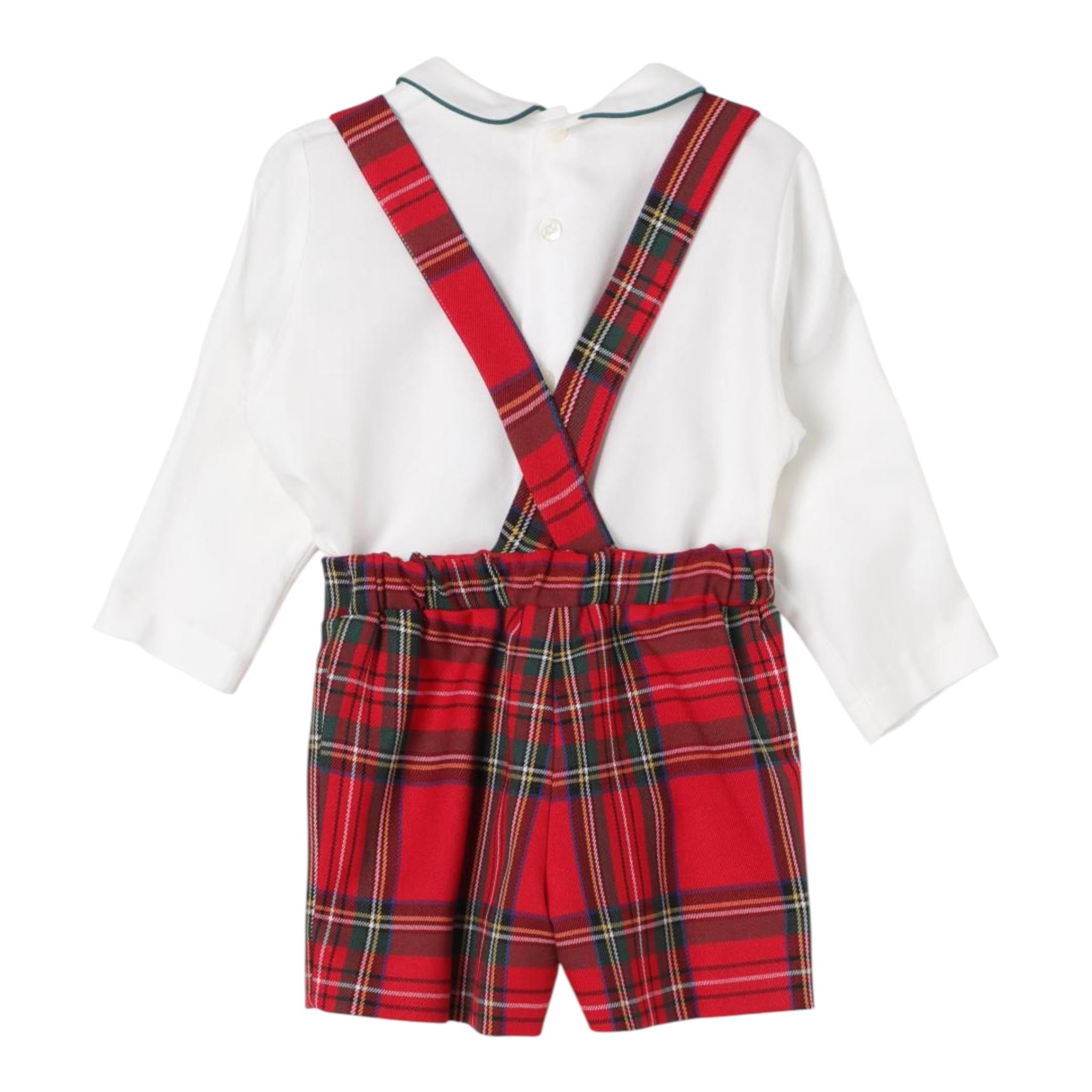 LA STUPENDERIA completo 2pz salopette-body bicolore Bianco/rosso per Neonata TBCT07F BIANCO/ROSSO LA STUPENDERIA 