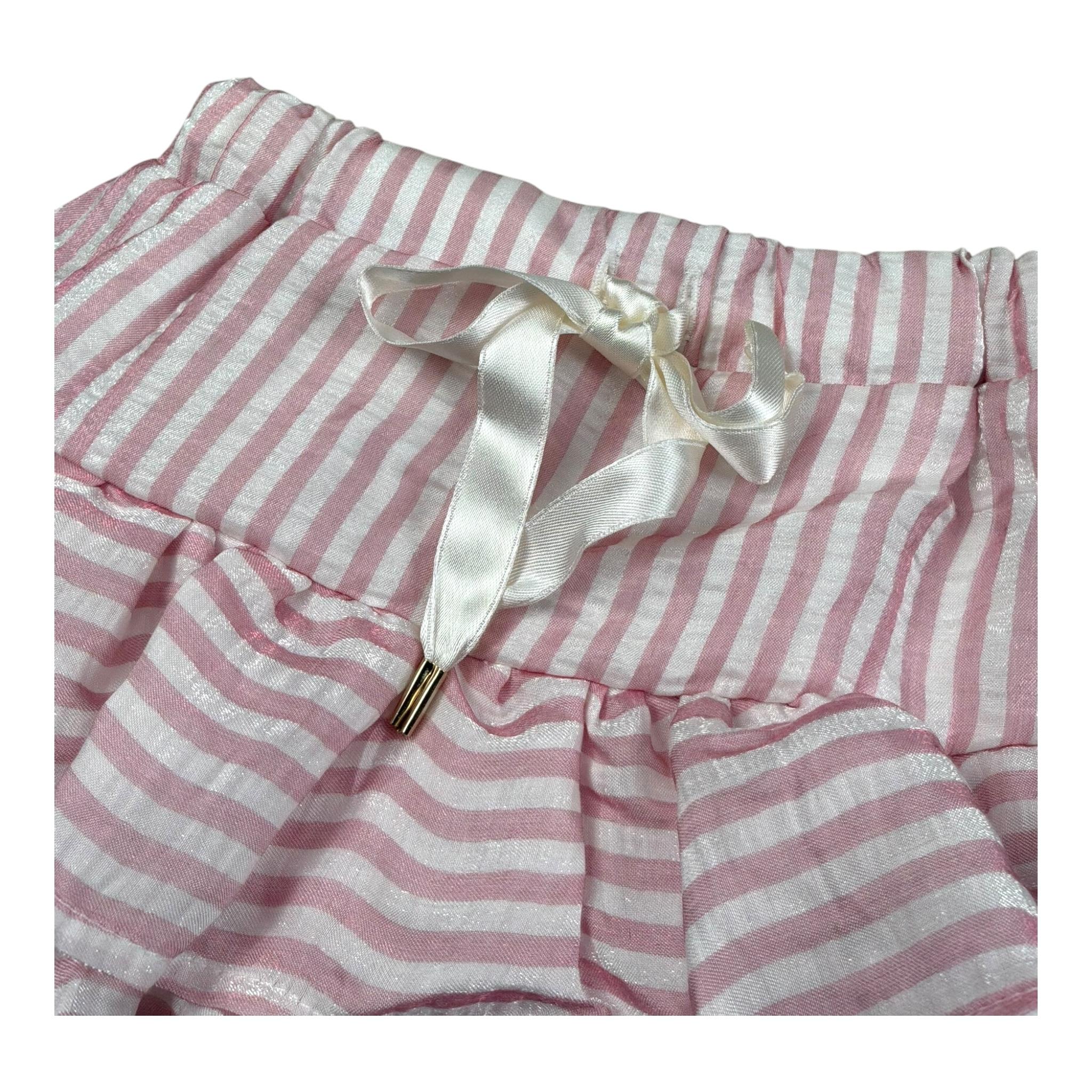 M+E' Gonna Fantasia A Righe Bicolore per Neonata UE1778NXX BIANCO/ROSA M+E' 