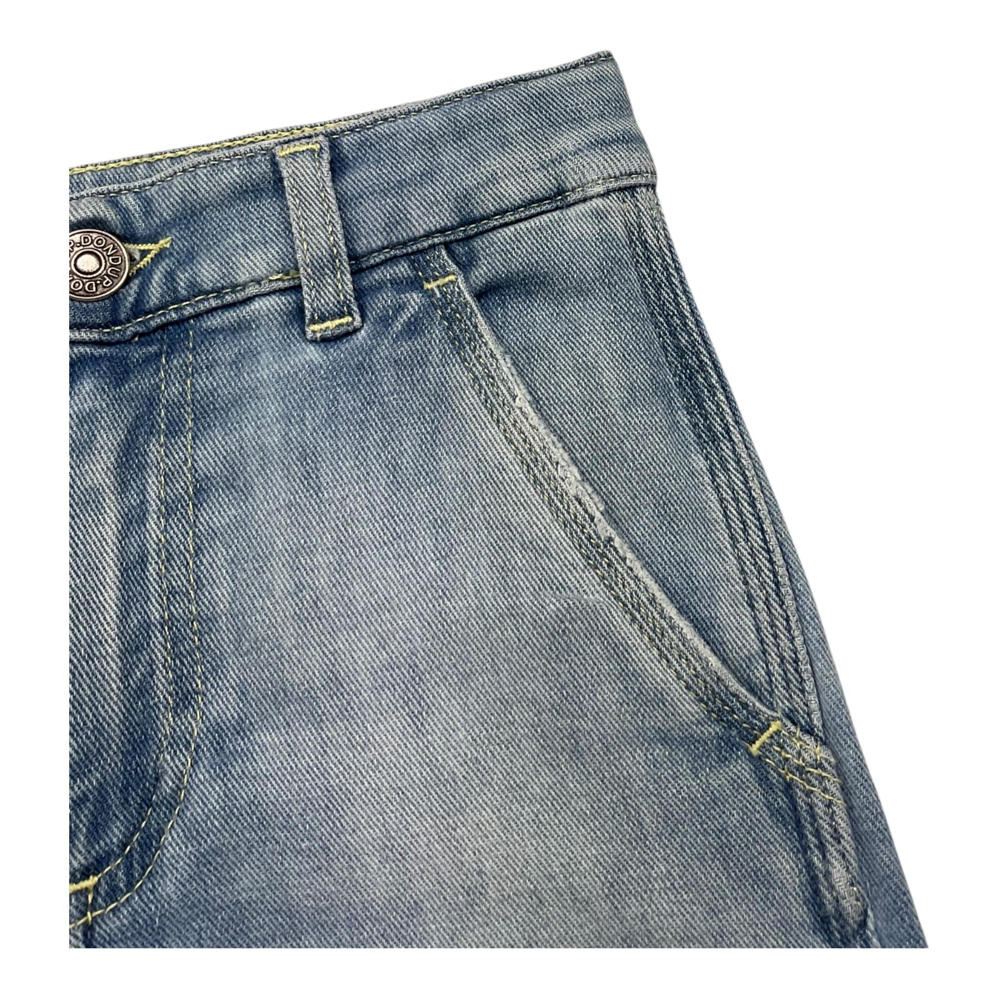 Dondup Jeans Tinta Unita con Tasche Americane per Bambino DMPA133 AZZURRO DONDUP 