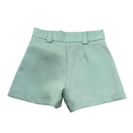 Petit Posh Short Tina Unita con Applicazione per Bambina GFBS25066SH VERDE ACQUA PETIT POSH 