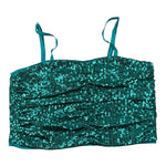 Naice Top Tinta Unita con Paillettes per Bambina 20061 VERDE ACQUA NAICE 