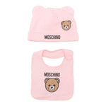 Moschino Set Cappello-Bavetta Tinta Unita per Neonata MUY084 ROSA MOSCHINO 