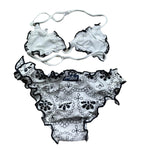 Saint Barth Costume 2 Pezzi Triangolo-Slip Tinta Unita Fantasia  per Bambina CRIS0001 BIANCO SAINT BARTH 