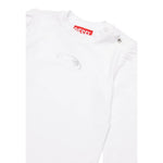 Diesel Shirt Girocollo Tinta Unita con Stampa per Neonato K00563 BIANCO DIESEL 