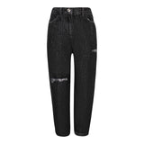 PATRIZIA PEPE jeans tinta unita con strappi Nero per Bambina 7P0367XX NERO PATRIZIA PEPE 
