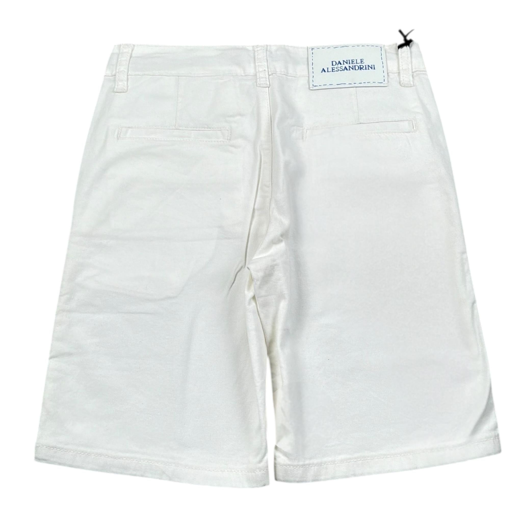 Daniele Alessandrini Bermuda Tinta Unita con Tasche Americane per Bambino 1236S00013 BIANCO DANIELE ALESSANDRINI 