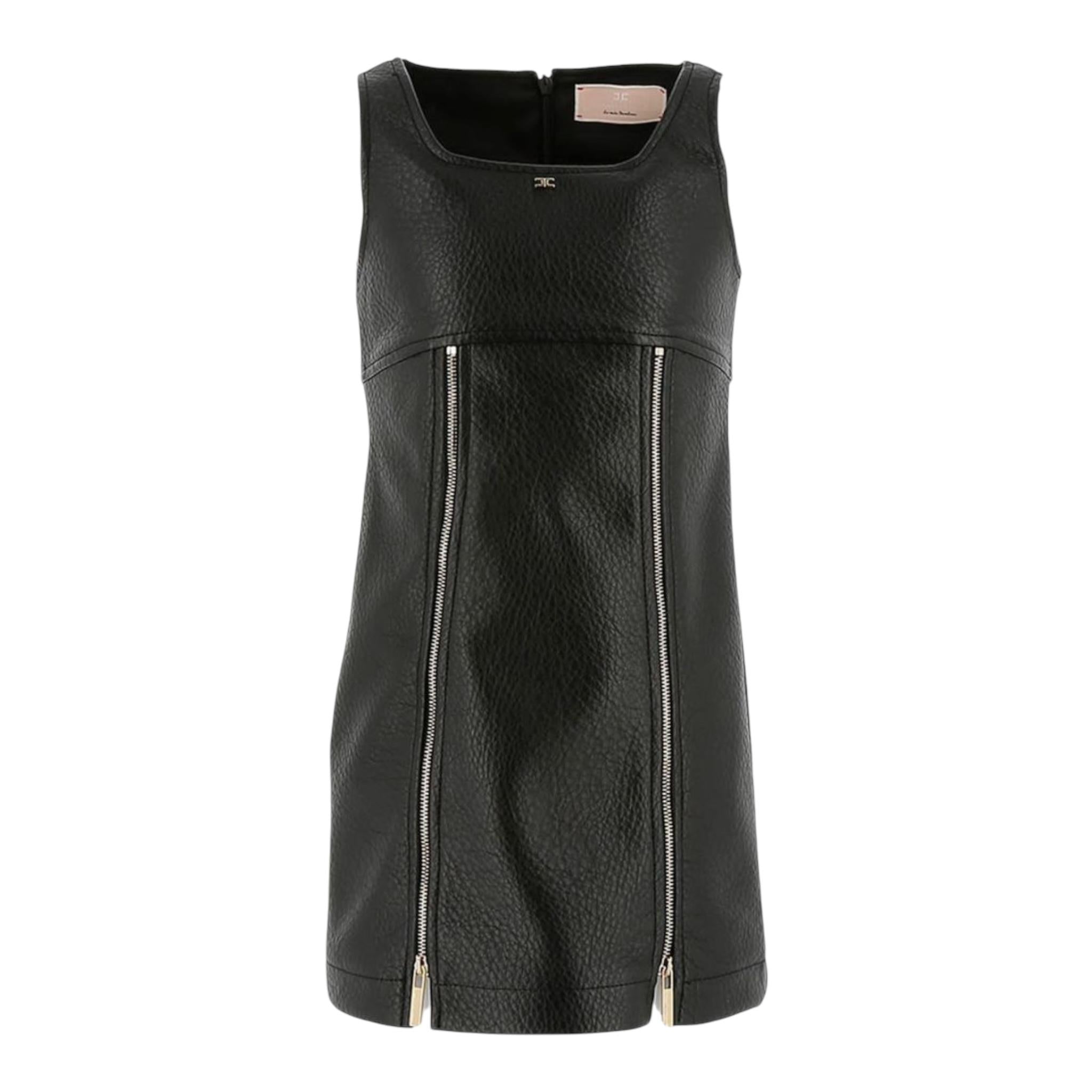 ELISABETTA FRANCHI abito giromanica tinta unita in ecopelle Nero per Bambina EFAB540 NERO ELISABETTA FRANCHI 