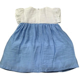 Le Bebe Abito Mezza Manica Bicolore per Neonata LBG6372 BIANCO/AZZURRO LE BEBE 