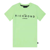 John Richmond T-Shirt Girocollo Tinta Unita con Stampa per Bambino RBP25003TS VERDE JOHN RICHMOND 