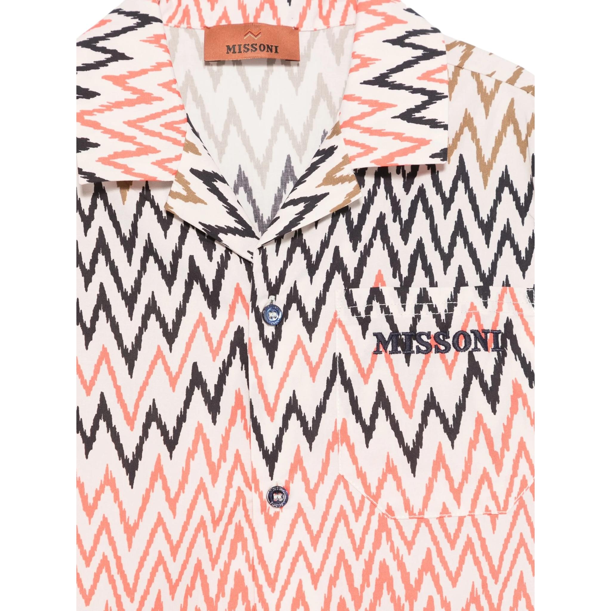 Missoni Camicia Mezza Manica Stampa Fantasia per Bambino MW5P01 MULTICOLOR MISSONI 