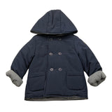 IL GUFO giubbino tinta unita cn cappuccio Blu per Neonato A22GM023N0001 BLU IL GUFO 