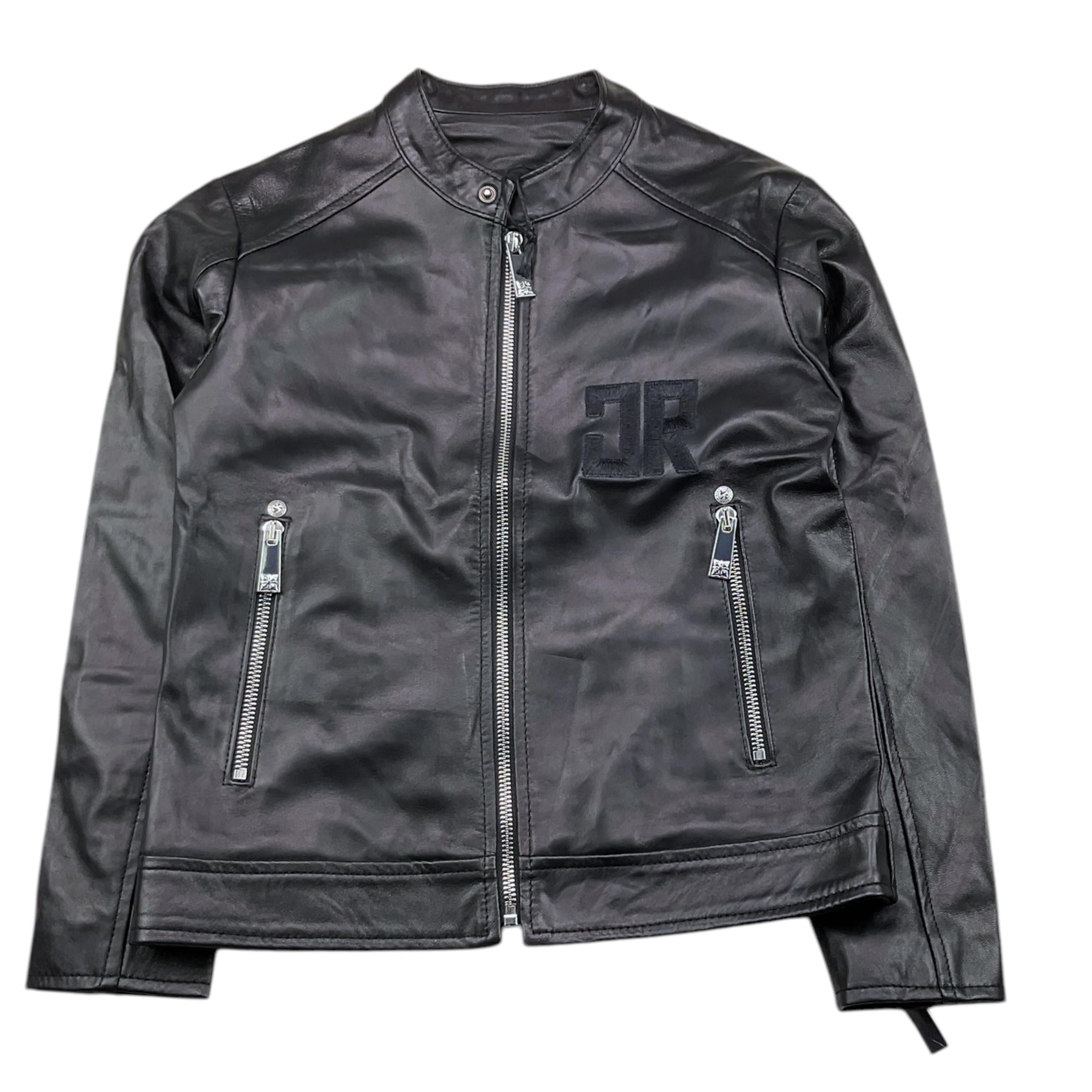 JOHN RICHMOND chiodo in pelle tinta unita Nero per Bambino RBA25121GB NERO JOHN RICHMOND 