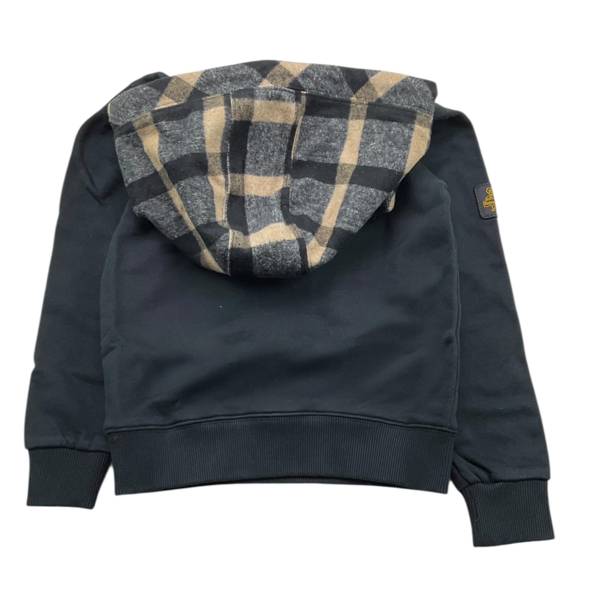 REFRIGIWEAR felpa tinta unita con cappuccio in contrasto Nero per Bambino RW352 NERO REFRIGIWEAR 