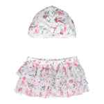 Monnalisa Set Gonna-Cuffia Tinta Unita per Neonata 39C042 BIANCO MONNALISA 