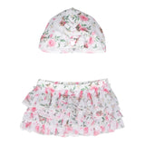 Monnalisa Set Gonna-Cuffia Tinta Unita per Neonata 39C042 BIANCO MONNALISA 