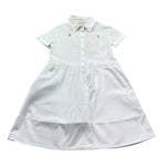 Trussardi Abito Tinta Unita Mezza Manica Modello Camicia per Bambina TGP26043VE BIANCO TRUSSARDI 