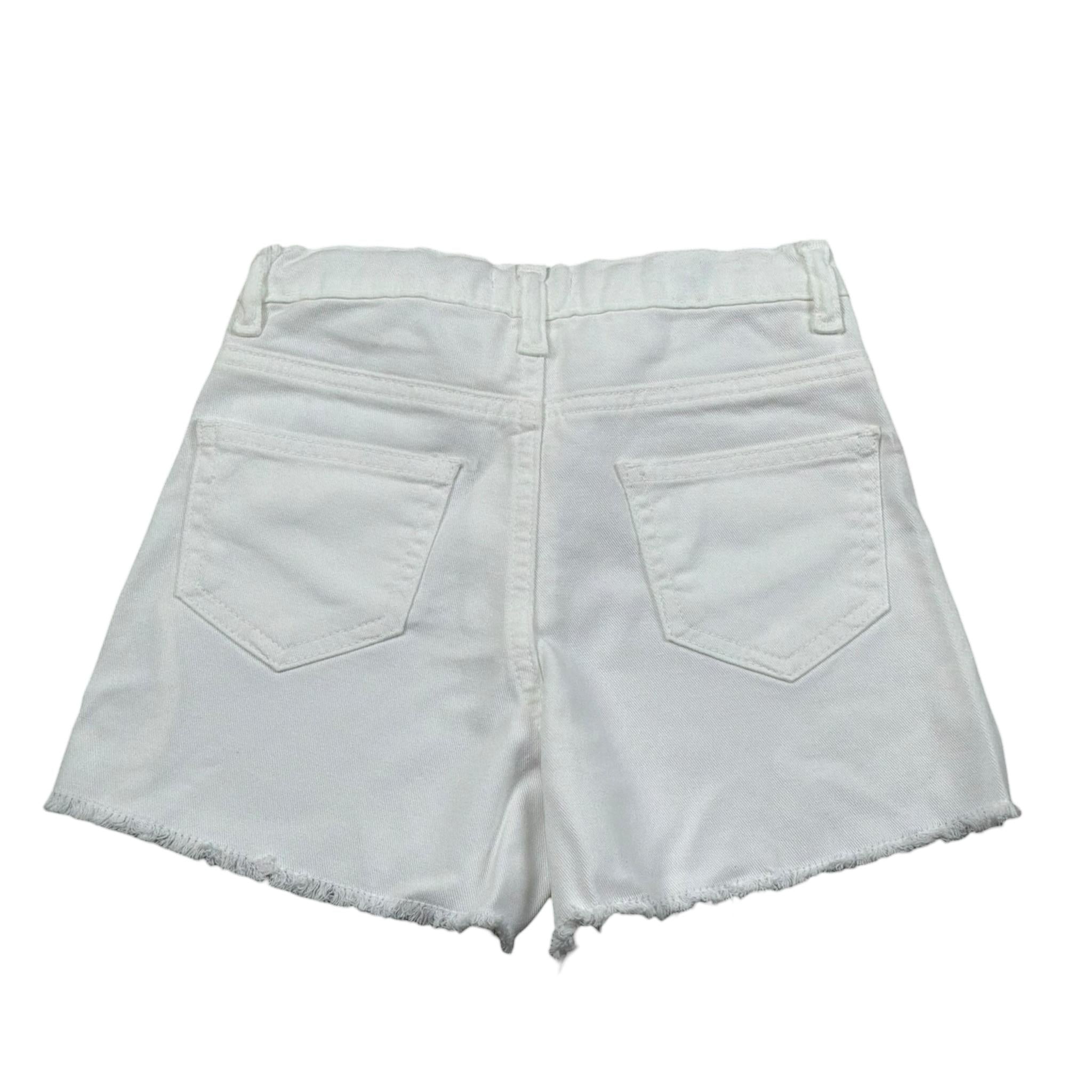 M+E' Short In Denim Tinta Unita con Girovita Regolabile per Neonata UE1704X BIANCO M+E' 