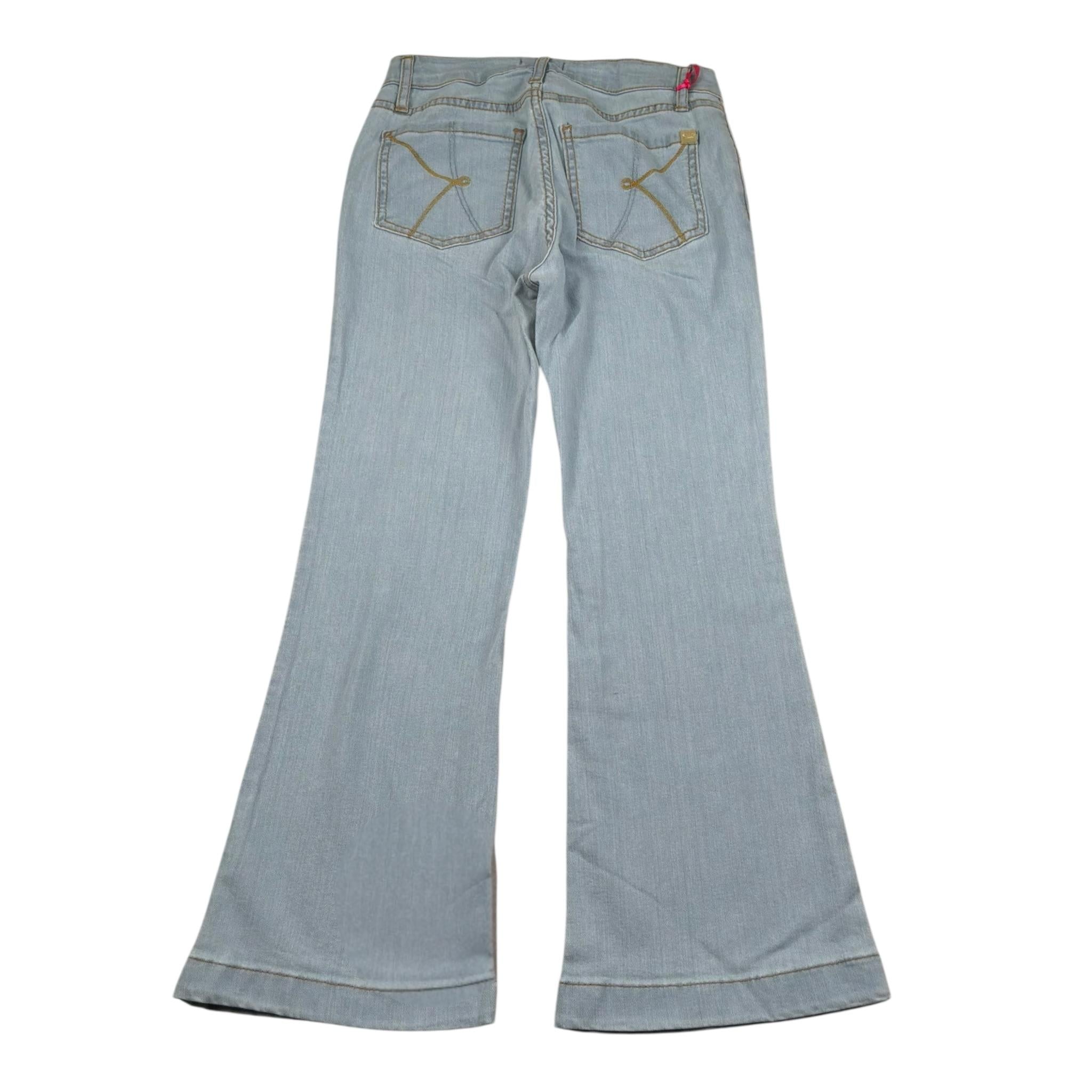 Kaos Jeans Tinta Unita Modello A Zampa per Bambina KS132 AZZURRO KAOS 