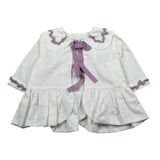 Ilfarobimbi Giacca Tinta Unita con Profili In Contrasto per Bambina IFB40714 BIANCO ILFAROBIMBI 