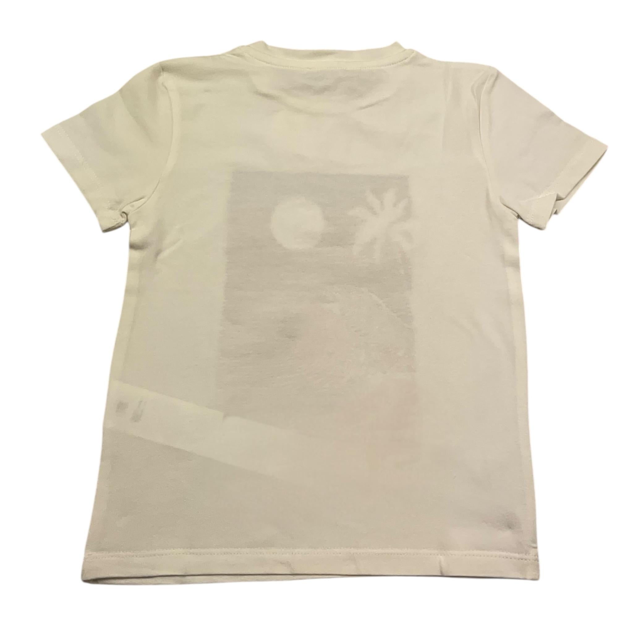 M+E' T-Shirt Girocollo Tinta Unita con Stampa In Contrasto per Bambino UEM0483J PANNA M+E' 