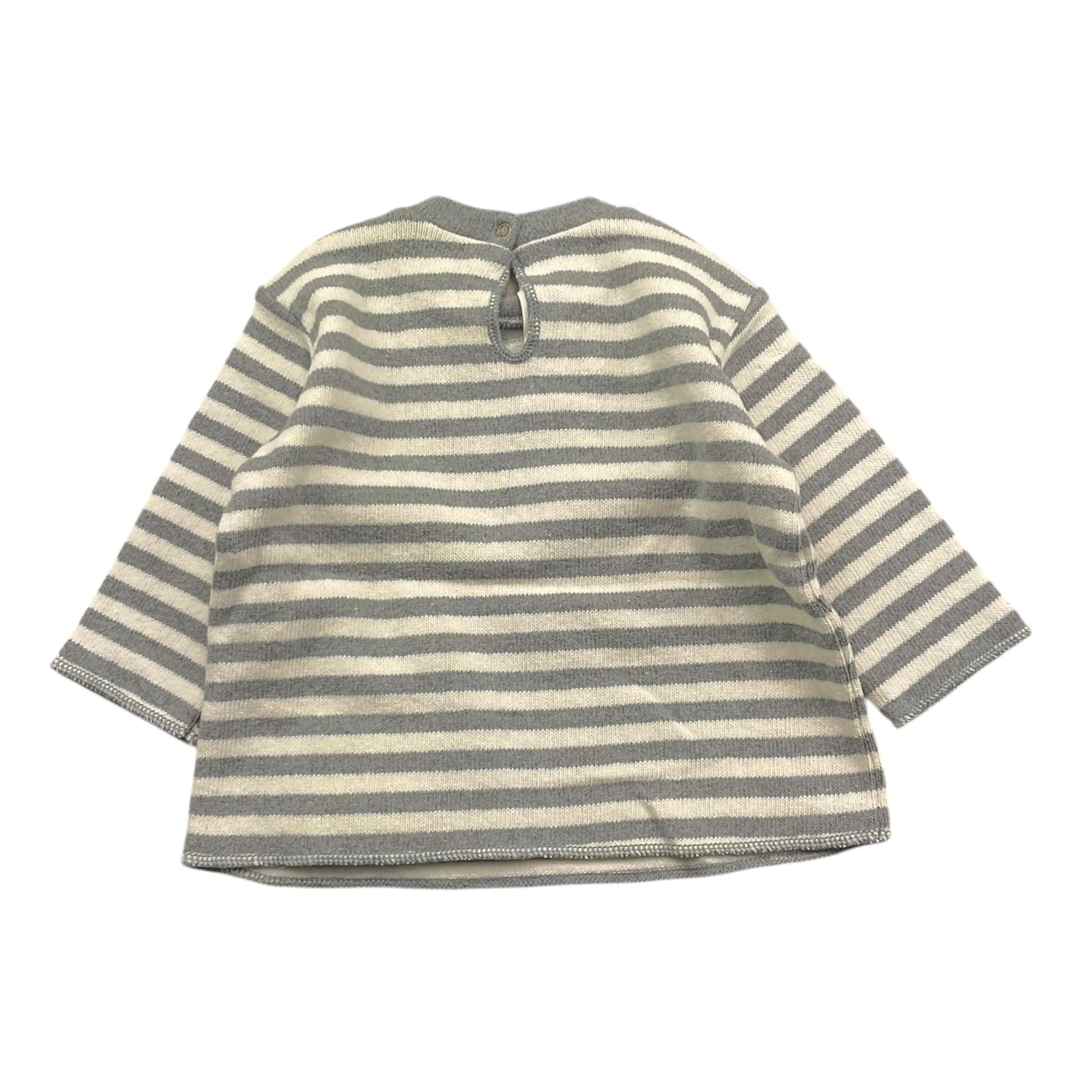 ZHOE & TOBIAH maglia bicolore con fantasia a righe Grigio/panna per Neonata KTT7 GRIGIO/PANNA ZHOE & TOBIAH 