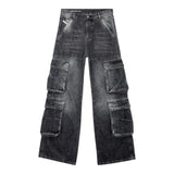 Diesel Jeans Modello Palazzo con Tasconi per Bambina J01725 NERO DIESEL 