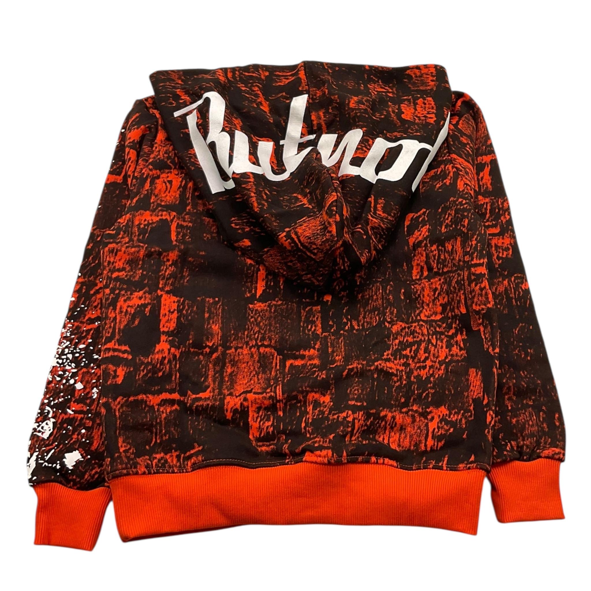 BUTNOT felpa chiusa con cappuccio tinta unita cn stampa Arancione per Bambino B9500548 ARANCIONE BUTNOT 