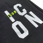 Icon Bermuda Tinta Unita con Stampa per Bambino IBSH00490 NERO ICON 