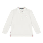 Tommy Hilfiger Polo Manica Lunga Tinta Unita per Neonato KN0KN01848 BIANCO TOMMY HILFIGER 