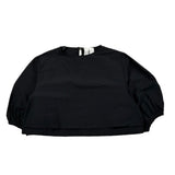 Simonetta Camicia Tinta Unita con Logo per Bambina SW5A03X NERO SIMONETTA 