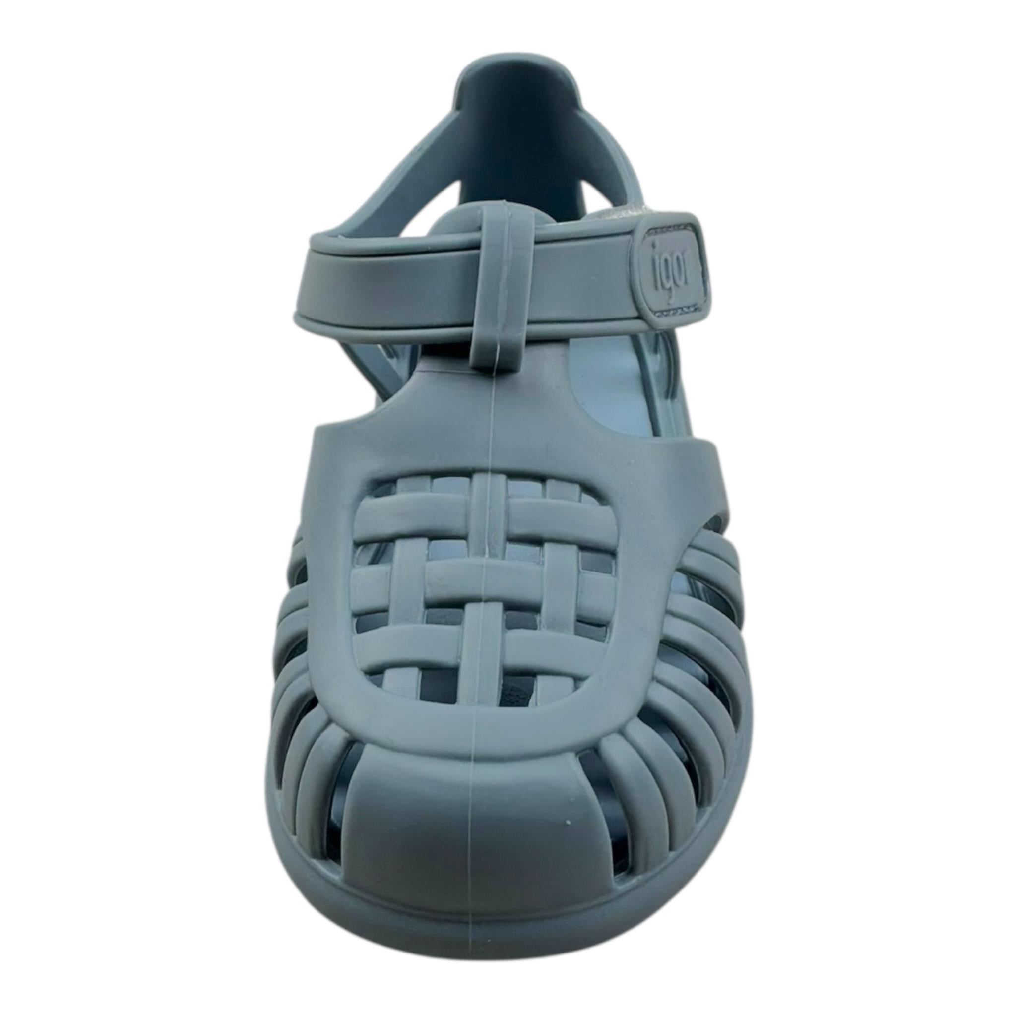 Igor Sandalo Tinta Unita con Strappi per Bambino S10271 AZZURRO IGOR 