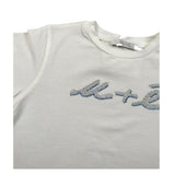 M+E' T-Shirt Girocollo tinta unita con Stampa Bianco per Neonata UE1405 BIANCO M+E' 