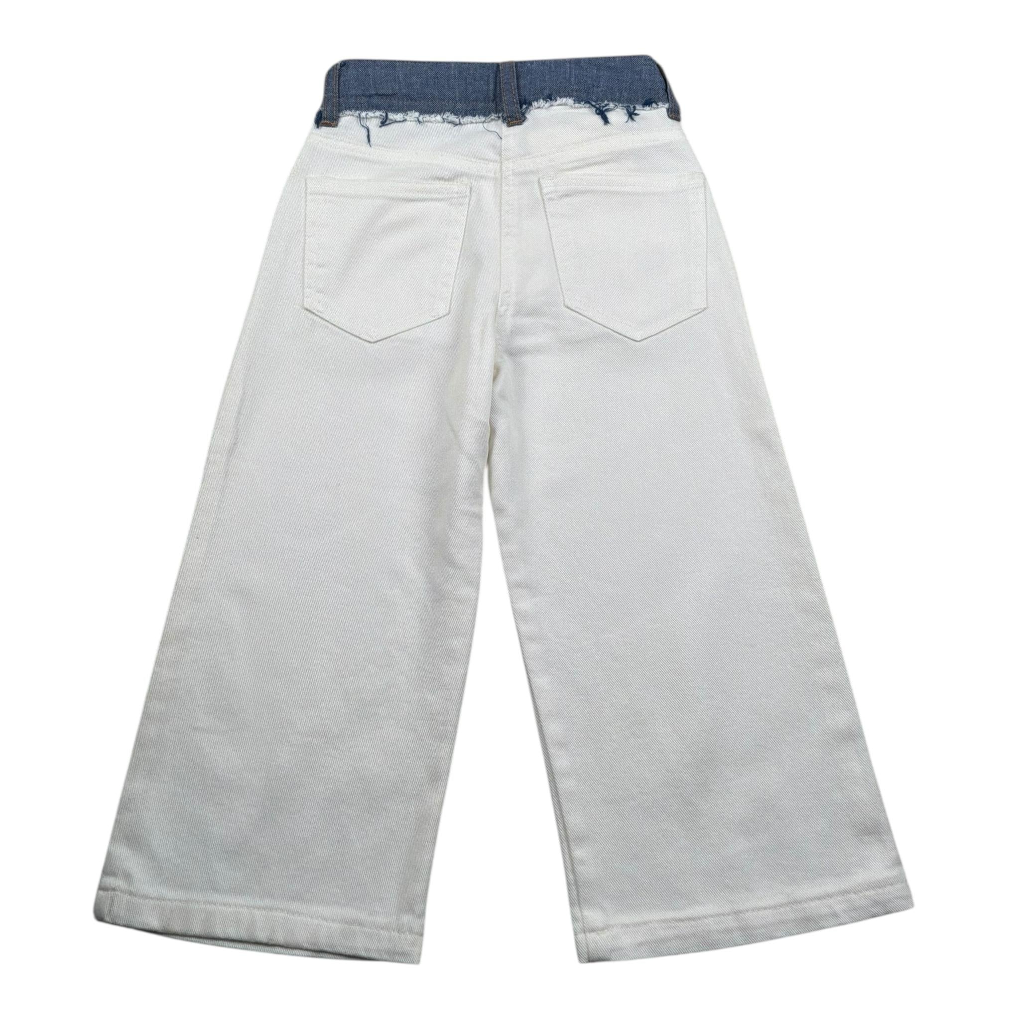 Vicolo Jeans Tinta Unita con Girovita Regolabile per Neonata 3145P00346N BIANCO VICOLO 