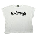 Disclaimer T-Shirt Girocollo Tinta Unita con Stampa per Bambina 25EDK58516 BIANCO DISCLAIMER 