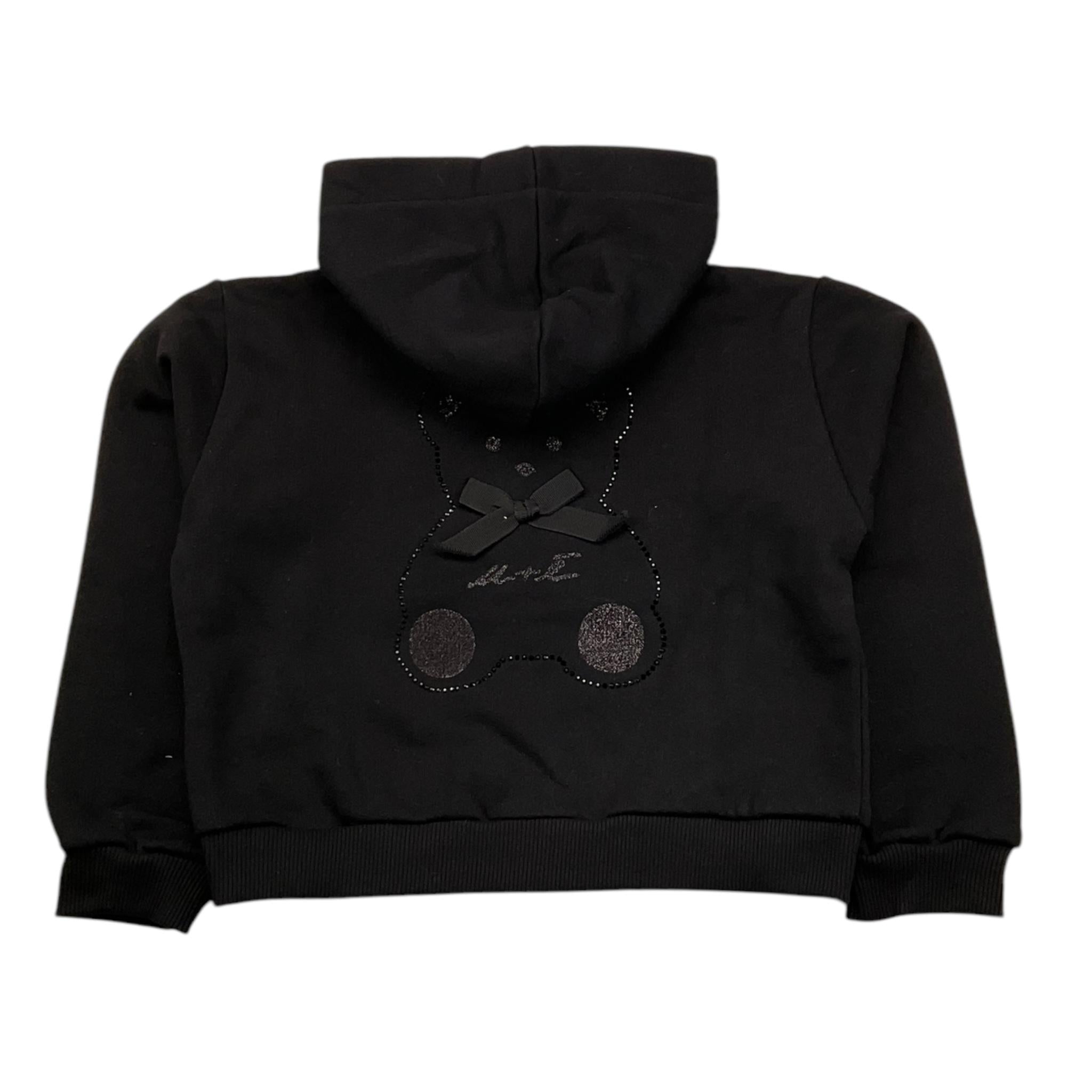 U+è BY MISS GRANT felpa con zip e cappuccio tinta unita Nero per Bambina UE1618 NERO U+è BY MISS GRANT 